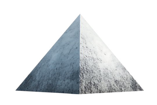 Pyramid architecture on a transparent background