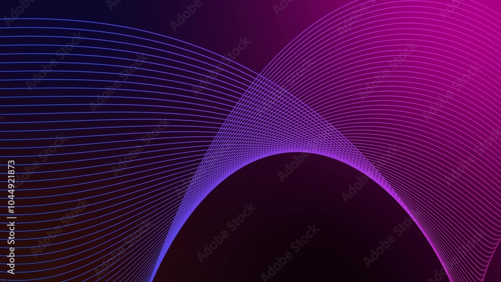 Poster Background line wave pattern, Gradient color line wave abstract background