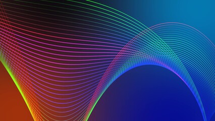 Background line wave pattern, Gradient color line wave abstract background