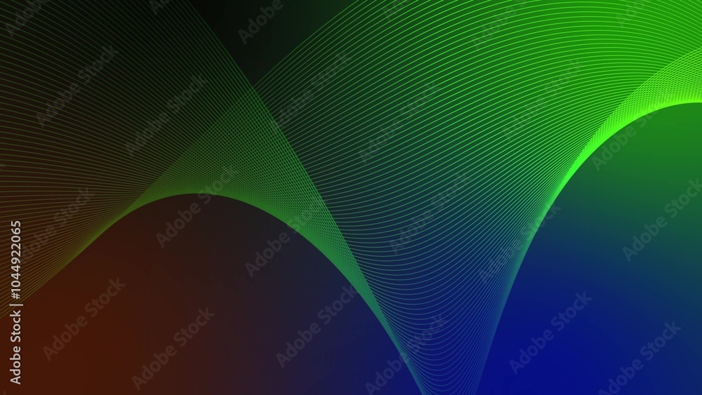 Poster Background line wave pattern, Gradient color line wave abstract background