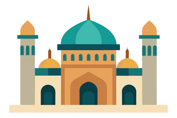 Mosque | isolated vector silhouette illustration on white background