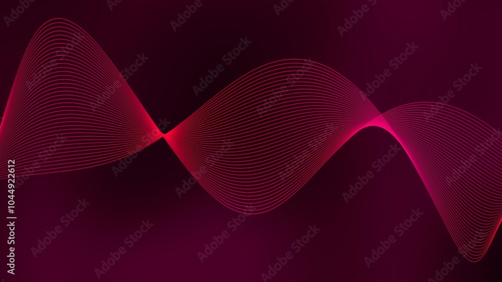 Poster background line wave pattern, gradient color line wave abstract background
