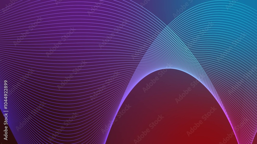Poster background line wave pattern, gradient color line wave abstract background