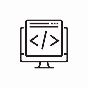 web development icon sign vector