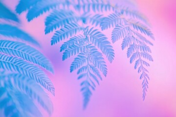 Serene pastel fern leaves in tranquil setting