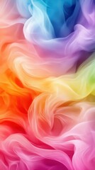 Obraz premium A vibrant swirl of colorful, translucent smoke forms a mesmerizing abstract pattern.