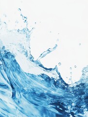 Abstract powerful water splash in mid-air creating dynamic wave formation

