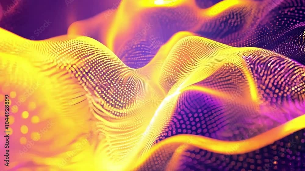 Poster colorful abstract wave patterns and vibrant light effects creating a mesmerizing visual experience i