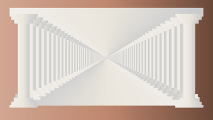 Futuristic white architecture abstract background