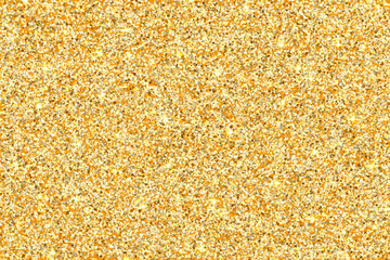 Gold glitter vector festive background. Horizontal Gold glitter texture. Gold colored vector circles and sparkles. File contains layers: background, glitter and sparkles. EPS 10