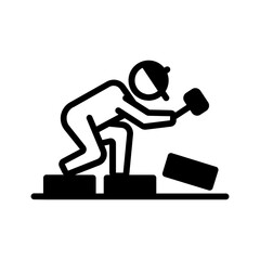 Vector solid black icon for Monetary paver