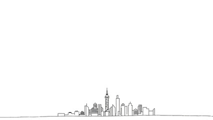 Obraz premium Minimalist City Skyline