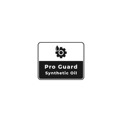 Gear oil label or pro guard label vector isolated. Best gear oil label for product packaging design, print, and more about gear oil product