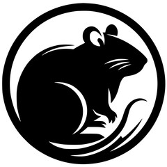Rat zodiac silhouette