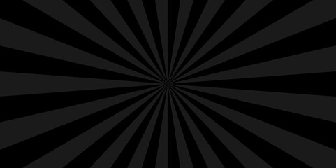 Minimal abstract vector sunburst retro black and gray vector backdrop starburst vintage backdrop background. abstract beam flare banner, cartoon, template geometric creative design.