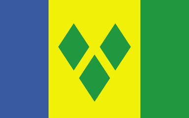The flag of St. Vincent Grenadines, vector design