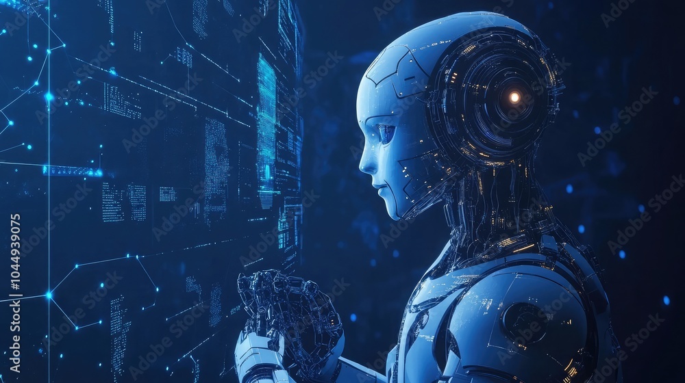 Poster artificial intelligence technology and innovation web background