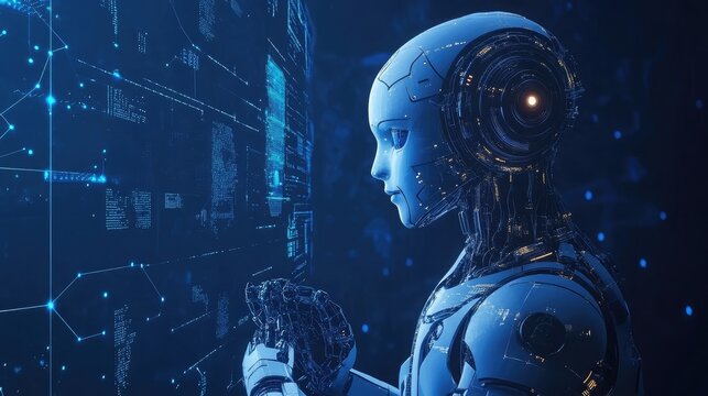 Artificial intelligence technology and innovation web background