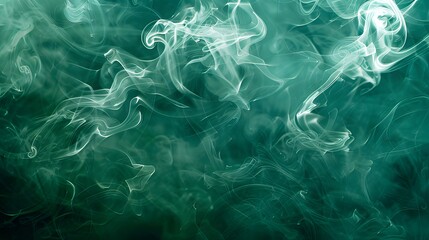  Emerald green smoke in swirling motion