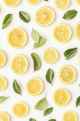 Lemon and Leaves Pattern