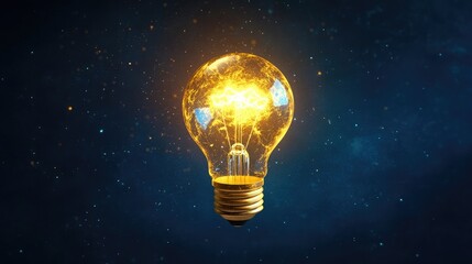 Creative idea concept with a lightbulb symbolizing innovation