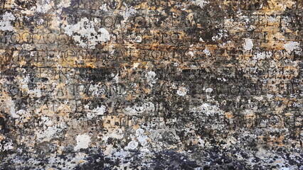Weathered Stone Wall Ancient Close-Up Multicolor Historical Textured Detailed Rustic