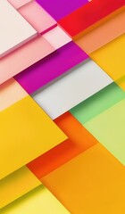 a close up of a bunch of colorful papers stacked on top of each other