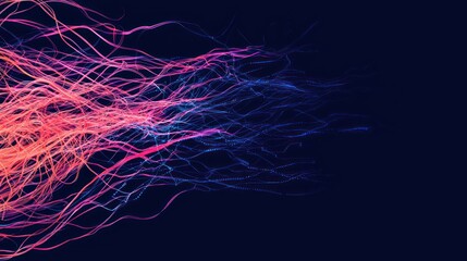 Dynamic energy and movement captured in vibrant colorful light trails