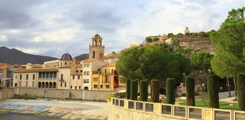 Charming Mediterranean town with historic architecture.