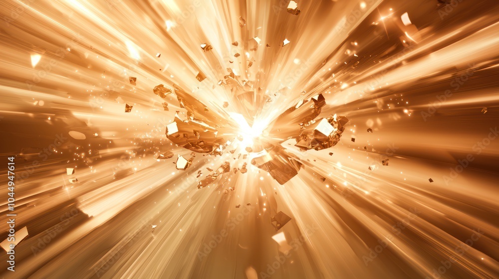 Poster explosive energy burst a captivating display of vibrant light and dynamic motion
