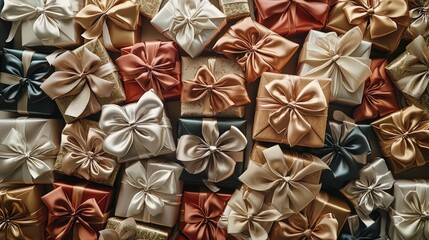 Lavishly Wrapped Christmas and Hanukkah Gifts with Silk Ribbons