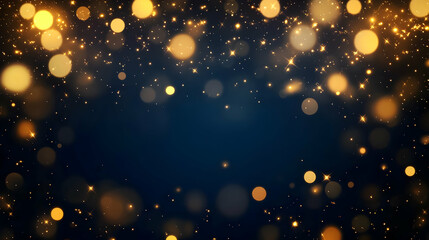 Golden Bokeh Abstract Background