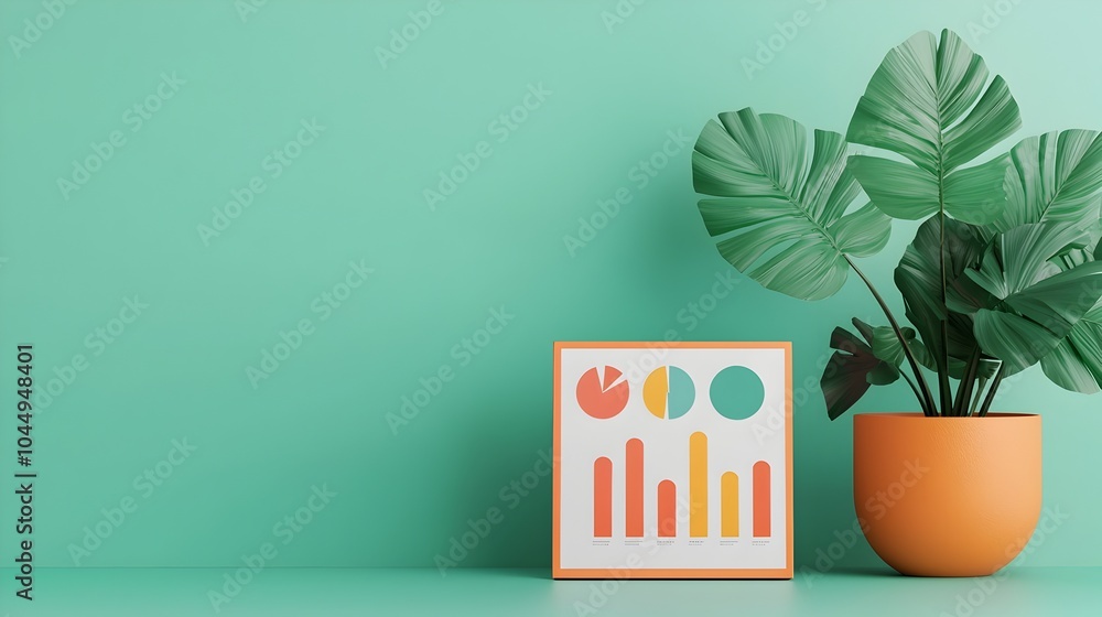 Poster Futuristic 3D Business Dashboard with Real Time Data Analytics Providing Comprehensive Business Intelligence for Strategic Marketing and Future Trend Forecasting
