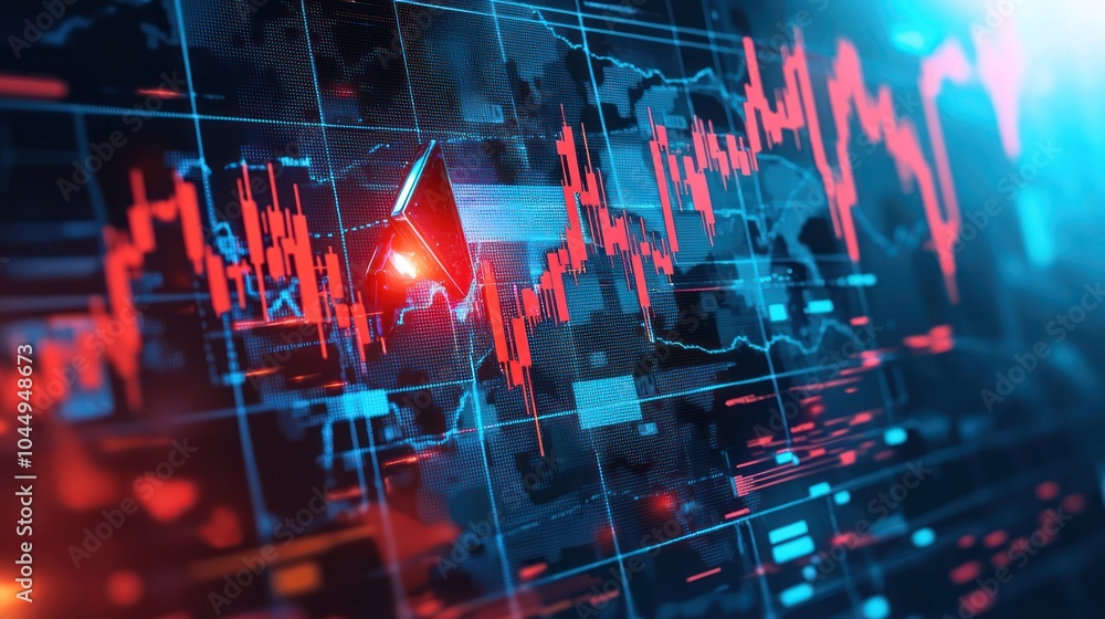 Aufkleber dynamic financial market analysis with graphical data visualizations for trend insights
