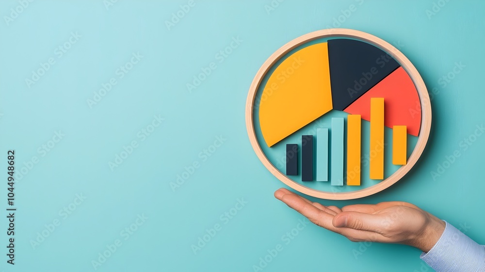 Aufkleber Comprehensive 3D Business Dashboard with Advanced Data Analytics and Insights for Strategic Planning and Market Trend Monitoring
