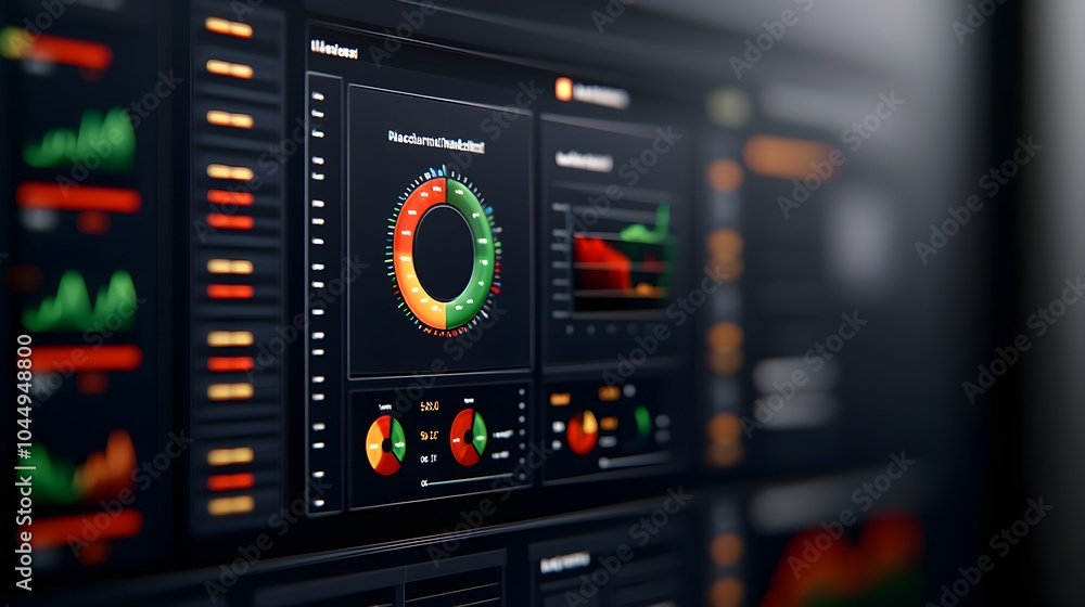 Poster cutting edge 3d dashboard empowering business intelligence and strategic marketing decisions through