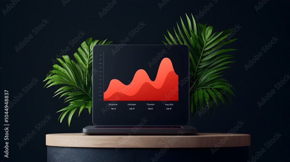 Fototapete Cutting Edge 3D Business Data Dashboard Offering Comprehensive Real Time Analytics and Predictive Insights to Drive Informed Marketing Strategies and Forecast Future Trends