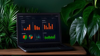 Futuristic 3D dashboard with advanced data visualizations enabling real time business intelligence strategic marketing decisions and customer insights driven strategic planning