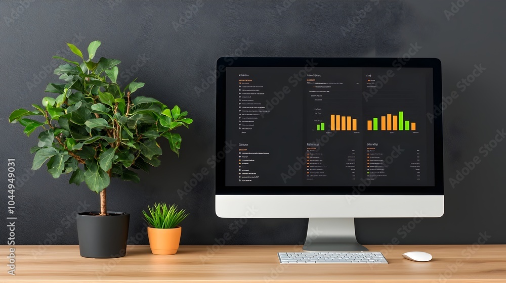 Poster interactive 3d business dashboard providing big data insights for strategic marketing analysis of cu