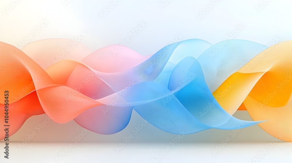 Poster Mesmerizing abstract background with smooth flowing lines and a vibrant gradient color palette creating a dynamic yet calming visual effect