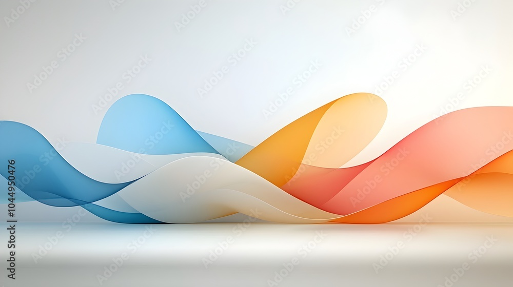 Poster Soft sweeping abstract background with smooth flowing textures and subtle color gradients that create a modern elegant and visually captivating aesthetic  This digital artwork features a clean