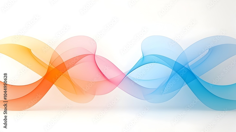 Aufkleber elegant and mesmerizing abstract composition featuring smooth intersecting lines that create a sense