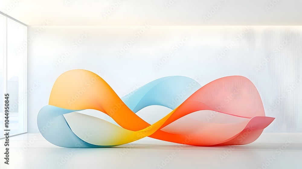 Poster This digital artwork features a mesmerizing composition of flowing abstract lines and smooth color gradients creating a dynamic and calming background with modern sophisticated appeal