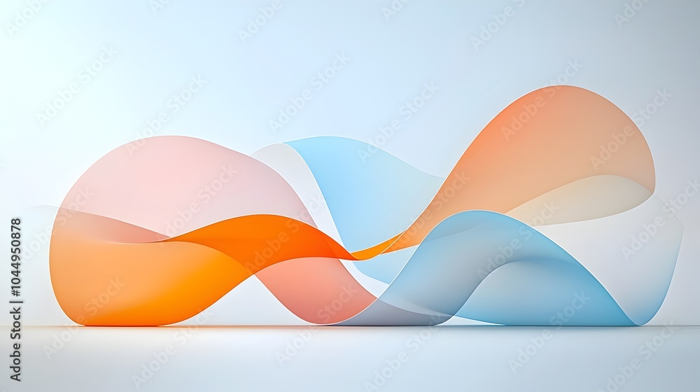 Poster Smooth Flowing Abstract Lines with Soft Gradient Backgrounds for Modern Digital Designs   Elegant and Calming Geometric Patterns for Websites Posters Branding and More