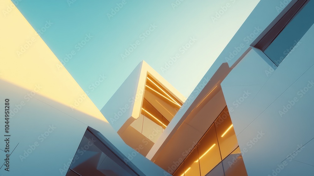 Poster abstract architecture with modern design elements