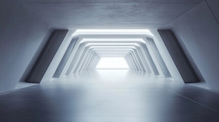 Obraz premium Modern Minimalist Hallway in Futuristic Design