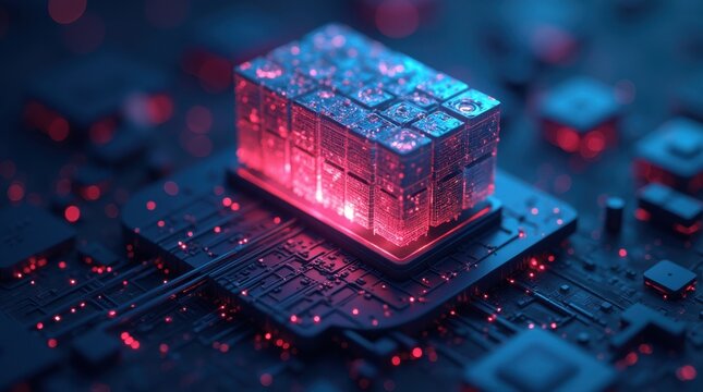 A 3D visualization of a digital firewall featuring a glowing protective barrier that blocks cyber threats, showcasing layers of security and technology. - Powered by Adobe