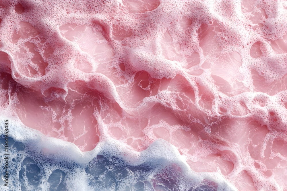 Poster enchanting textural composition in soft ethereal pastel hues embodying a minimalist and fragile