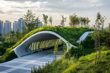 Fototapeta premium Sustainable and Eco Friendly Urban Infrastructure Design Concept