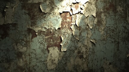 Obraz premium Abandoned Asylum Walls A terrifying grunge background showcasing the decaying walls
